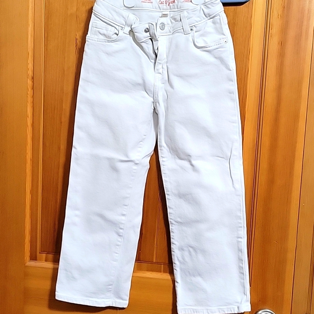 Girls size 12 white jeans